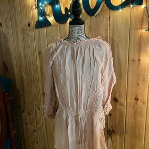 🫶🏻🌸 🐚 John Galt Light Blush Pink Off-Shoulder Romper🌸🩷🌸🩷